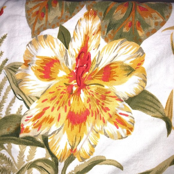 Summer Orange Tiger Lilly Lillies Floral Print Queen 2 Pillow Shams - Picture 5 of 12